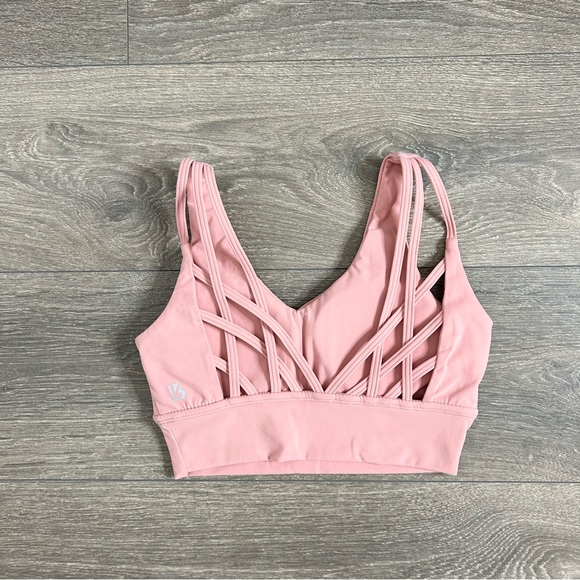 BuffBunny Monarch Sports Bra Pink Salt Size XS Activewear Crop Gym Workout - Picture 5 of 7